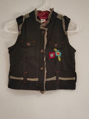 Mimi & Maggie Olive Green Vintage  Vest